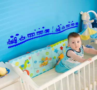 παιδικά αυτοκόλλητα ατμοκίνητο τρένο - TenStickers