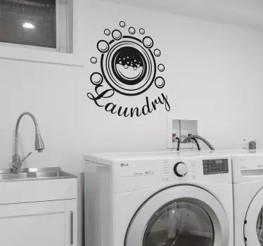 φυσαλίδες πλυντηρίου αυτοκόλλητα τοίχου εισαγωγικά - TenStickers