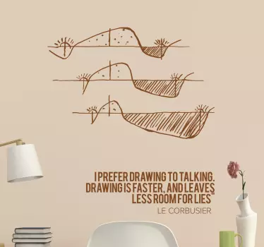 πρωτότυπο decal le-corbusier αρχιτεκτονική - TenStickers