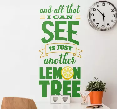 λεμονιές στίχοι λυρικό wall decal - TenStickers