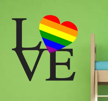 Αυτοκόλλητο τοίχου αγάπης lgbt - TenStickers