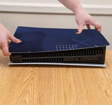 ανοιχτά και σκούρα μπλε σημεία playstation 5 αυτοκόλλητα - TenStickers