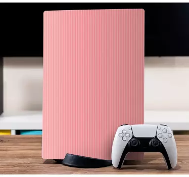 ανοιχτό ροζ χρώμα με ρίγες playstation 5 decal - TenStickers