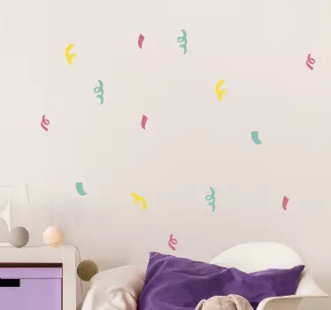 μεγάλη κομφετί εικόνα wall art decal - TenStickers