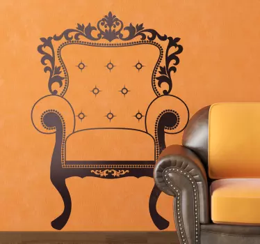 αυτοκόλλητο τοίχου καναπέ louis xiv - TenStickers