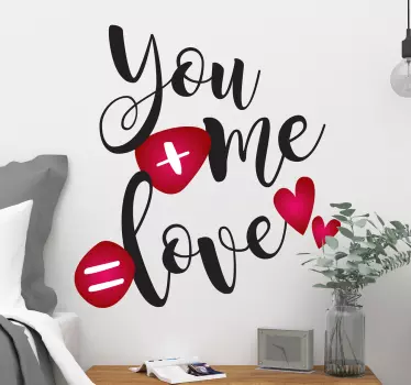 αγάπη τυπογραφικά μηνύματα αγάπη wall decal - TenStickers