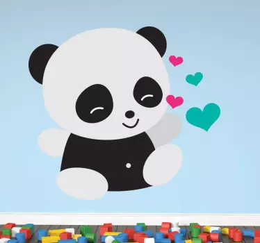 αυτοκόλλητο μωρό αγάπης panda - TenStickers