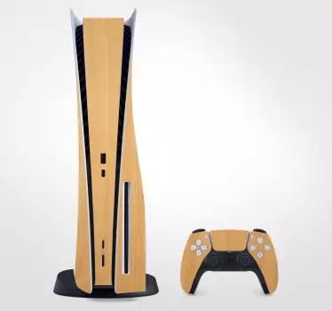 Αυτοκόλλητο με αυτοκόλλητο playstation 5 από ξύλο σφενδάμου - TenStickers
