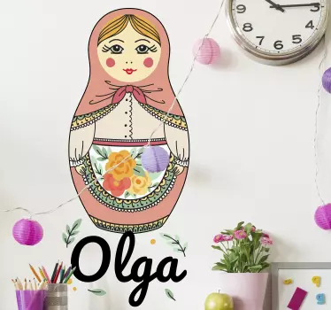 Matryoshka με όνομα παιχνίδι decal - TenStickers