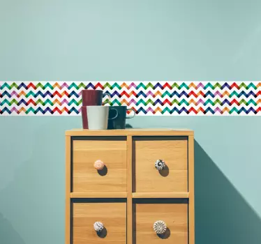 αυτοκόλλητο σύνορα μοντέρνο στολίδι - TenStickers