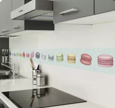 αυτοκόλλητο περίγραμμα πολύχρωμων macaroons - TenStickers