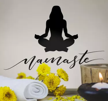 αυτοκόλλητο τοίχου namaste για υπνοδωμάτιο - TenStickers