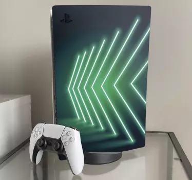 νέον φώτα βέλη playstation 5 αυτοκόλλητα - TenStickers