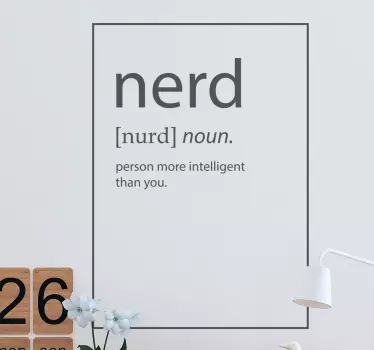 αυτοκόλλητο τοίχου ορισμού nerd - TenStickers