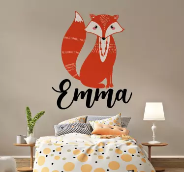 σκανδιναβική αλεπού με το όνομα wall art - TenStickers