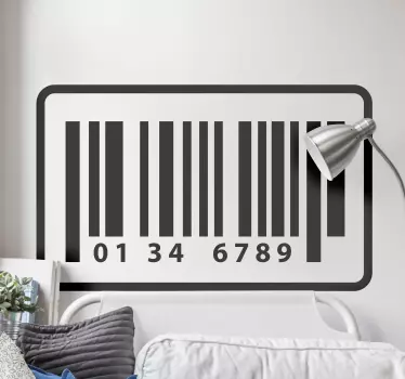 Αυτοκόλλητα τοίχου ζώα της ζούγκλας barcode στον τοίχο - TenStickers