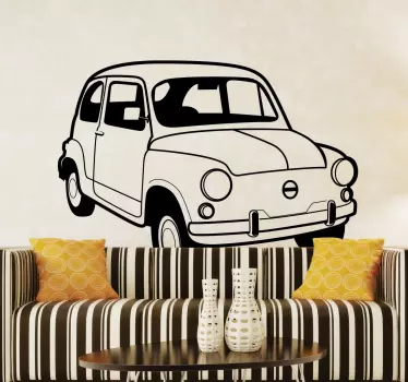 παλιό αυτοκόλλητο fiat 500 - TenStickers