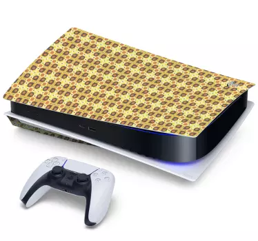 πορτοκαλί γεωμετρικό σχήμα ps5 decal - TenStickers