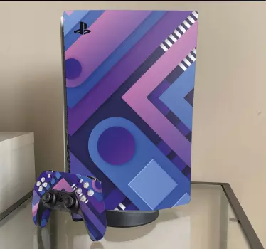 επικαλυπτόμενες φόρμες παρασκήνιο playstation 5 decal - TenStickers