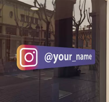 αυτοκόλλητο εξατομικευμένο μωβ instagram λογότυπο - TenStickers