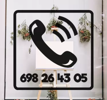 εικονίδιο τηλεφώνου εξατομικευμένο decal παραθύρου - TenStickers