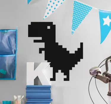αυτοκόλλητο τοίχου δεινοσαύρου pixel - TenStickers