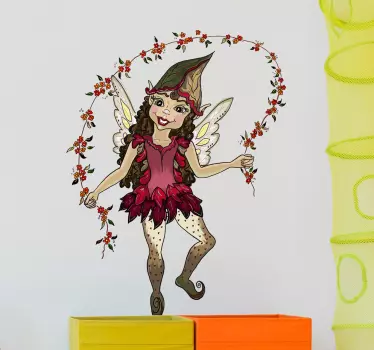 αυτοκόλλητο γιρλάντα λουλουδιών pixie - TenStickers