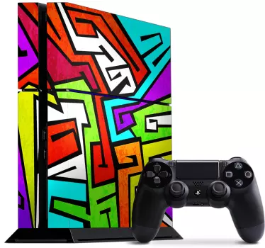 Αυτοκόλλητα ps4 Ζωντανά Αφηρημένα Μοτίβα - TenStickers