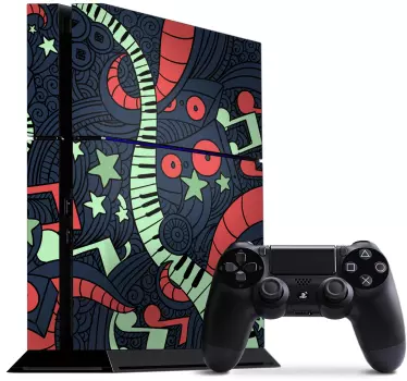 Αυτοκόλλητα ps4 με Τέχνη Εμπνευσμένη από Μουσική - TenStickers