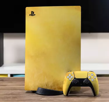 Ps5 βουρτσισμένο χρυσό δέρμα playstation 5 αυτοκόλλητα - TenStickers