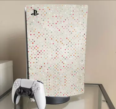 Αυτοκόλλητο με ps5 διάστικτο δέρμα βινυλίου playstation 5 - TenStickers