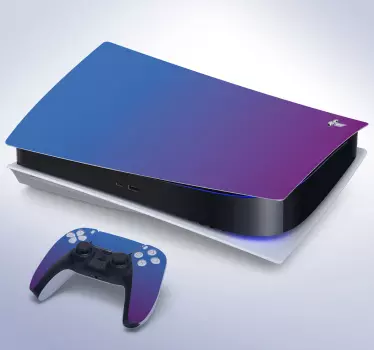 αυτοκόλλητα μοβ και μπλε αφηρημένο φόντο playstation 5 - TenStickers