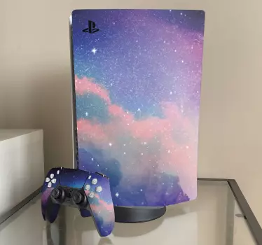 μοβ σκοτεινός ουρανός playstation 5 decal - TenStickers