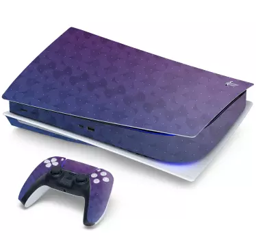 μωβ κουκκίδα γεωμετρικό decal ps5 - TenStickers