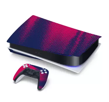 κόκκινο και μαύρο ημίτονο playstation 5 αυτοκόλλητα - TenStickers