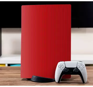 κόκκινο χρώμα με ρίγες playstation 5 decal - TenStickers