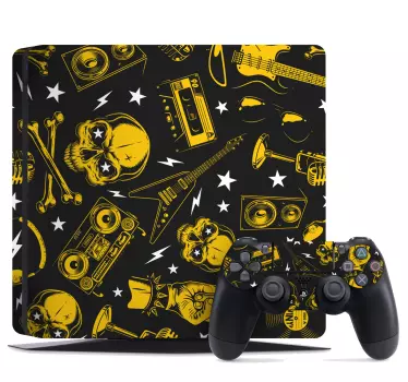 ροκ εν ρολ χωρίς ραφή πρότυπο playstation 4 decal - TenStickers