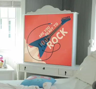 αυτοκόλλητο ροκ ντουλάπα επίπλων - TenStickers