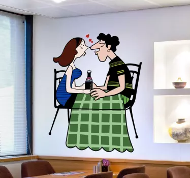 αυτοκόλλητο τοίχο ρομαντικό ζευγάρι - TenStickers