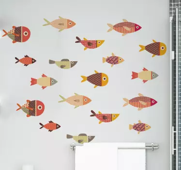 στρογγυλό πολύχρωμο decal fis - TenStickers
