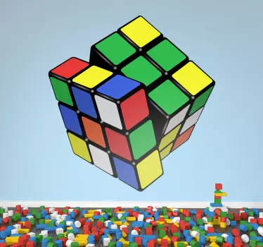 αυτοκόλλητο rubik cube - TenStickers
