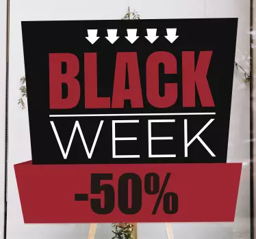 Αυτοκόλλητα προσφορών black week -50% - TenStickers