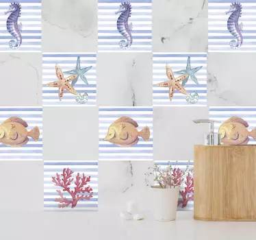 μεταφορά πλακιδίων ζωής στη θάλασσα - TenStickers