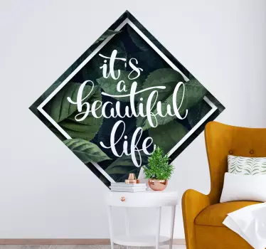 πρόταση όμορφη ζωή φυτό τοίχου decal - TenStickers