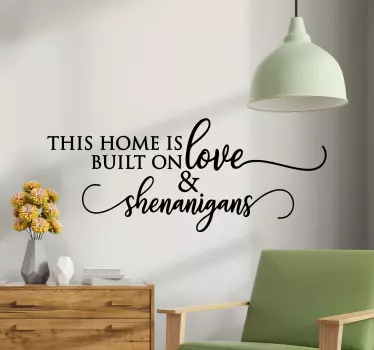 αυτοκόλλητο τοίχου τυπογραφίας shenanigans - TenStickers