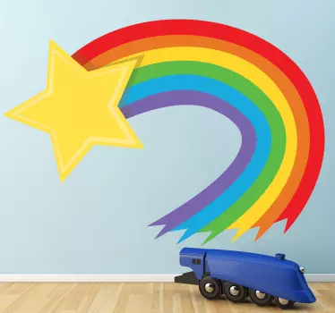 γυρίσματα ουράνιο τόξο αστέρι τοίχου - TenStickers