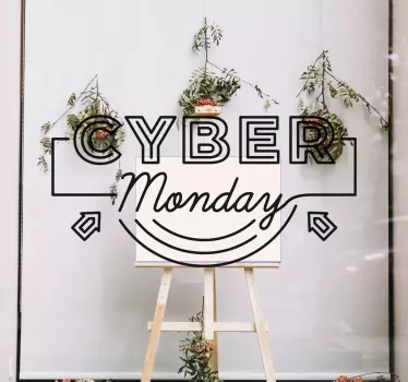Αυτοκόλλητο για βιτρίνες cyber monday Προσφορά - TenStickers