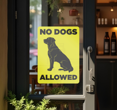 Αυτοκόλλητο για βιτρίνες no dogs allowed - TenStickers