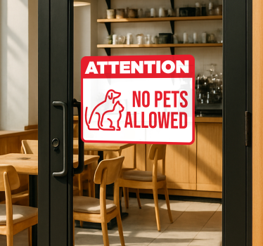 Αυτοκόλλητο για βιτρίνες no pet allowed sign - TenStickers