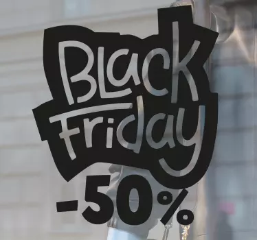 Αυτοκόλλητο για βιτρίνες 50% Έκπτωση Μαύρη Παρασκευή - TenStickers